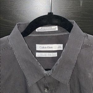 Calvin Klein Black Striped Dress Shirt